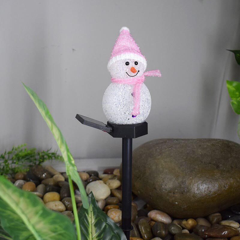 Super Cute Waterproof Solar Snowman Lamp