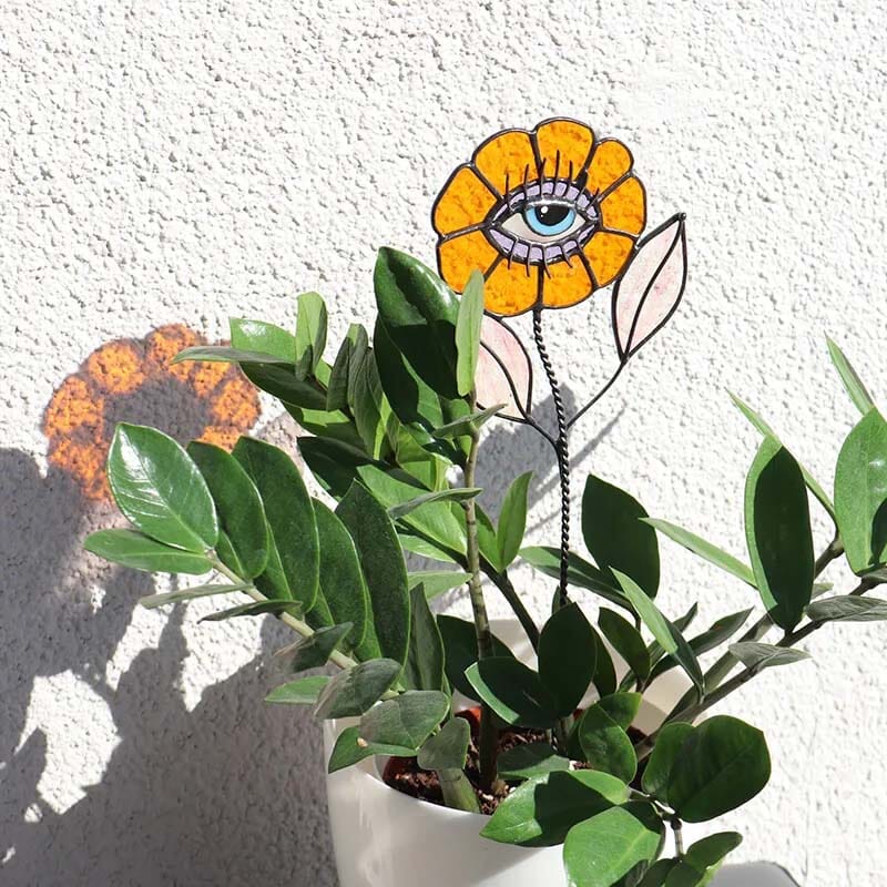 💥Early Halloween 💀Skull Stained glass Plant💐