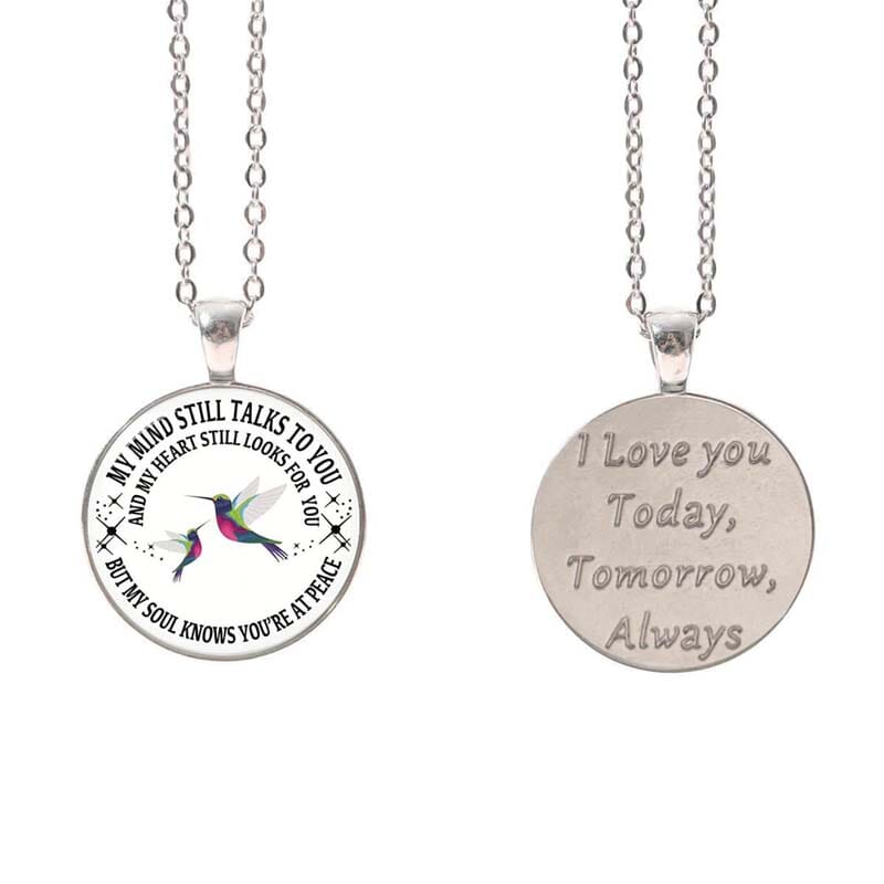 My Mind Still Talks To You Memorial Necklace, In Memory Of Gift