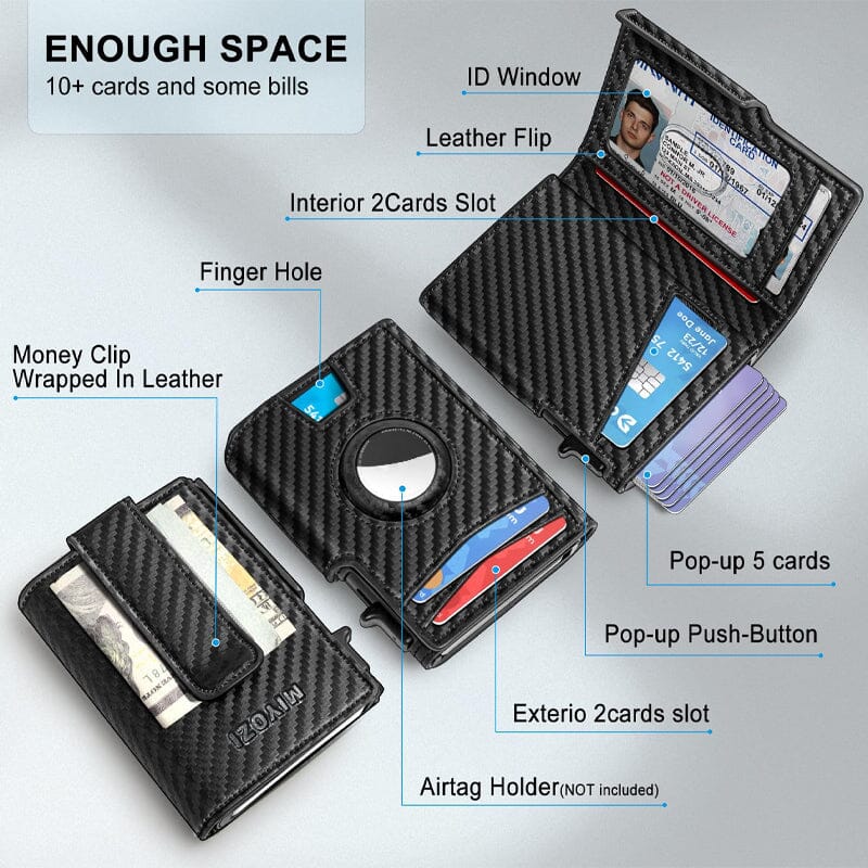 Men's Business Style Pu Leather Money Clip