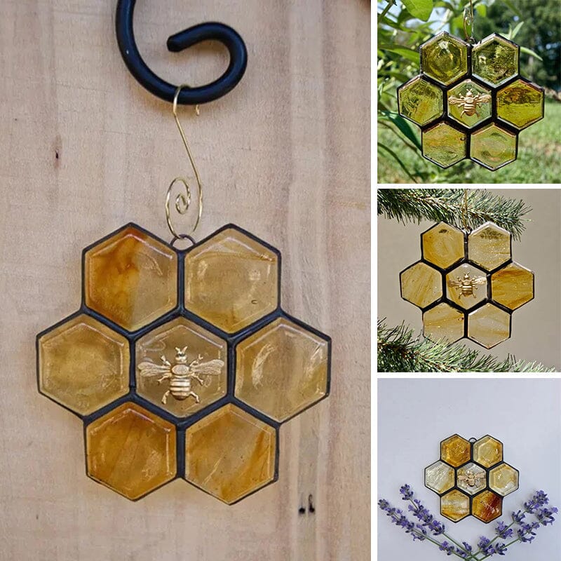 Stained Glass Bee Ornament or Sun Catcher