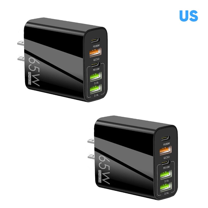 Multi Port Adaptor 65W Fast Charger - US Standard