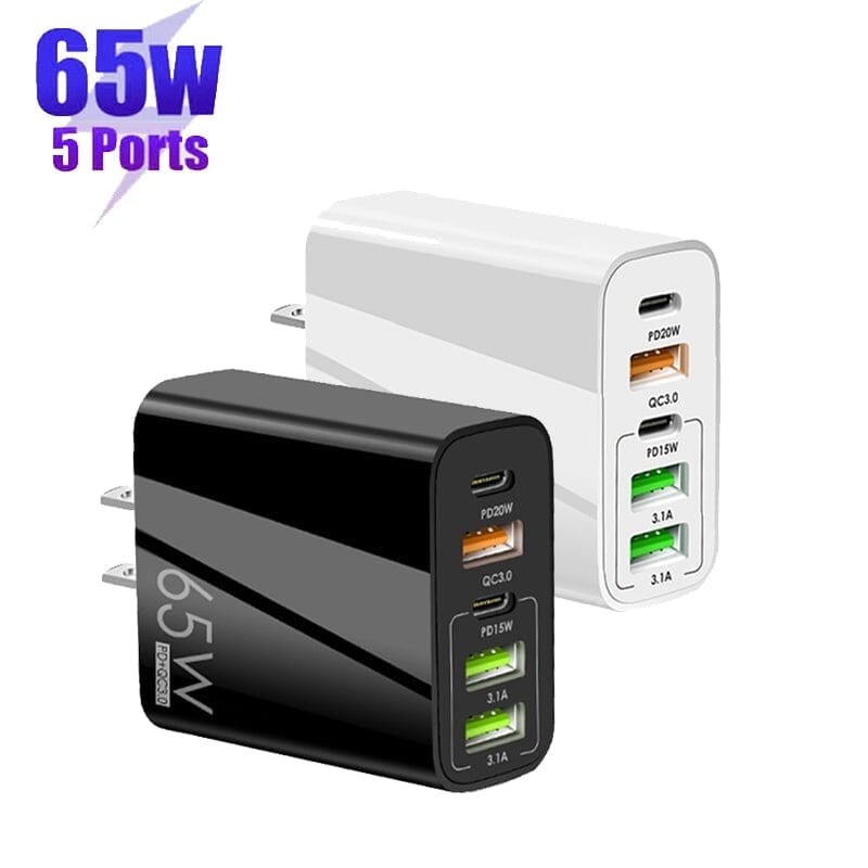 Multi Port Adaptor 65W Fast Charger - US Standard