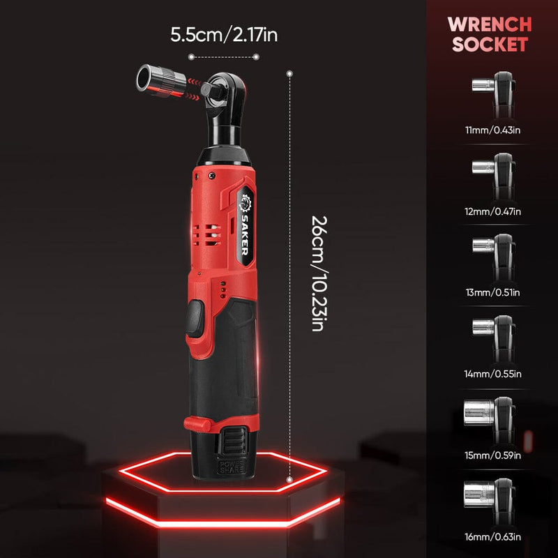 Saker 3/8" Cordless Electric Ratchet Wrench