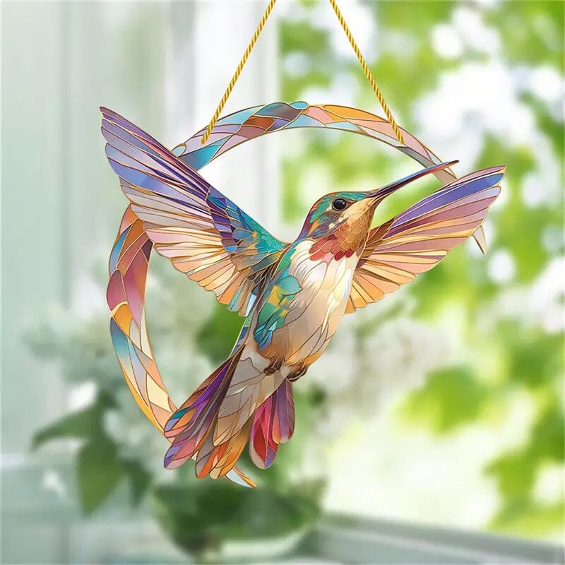 💖 Hummingbird Suncatcher Colorful Window Hanging 💥