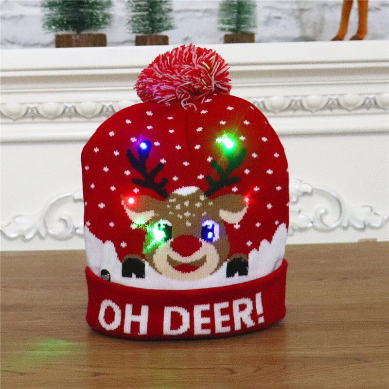 Christmas LED Light Knitted Beanies