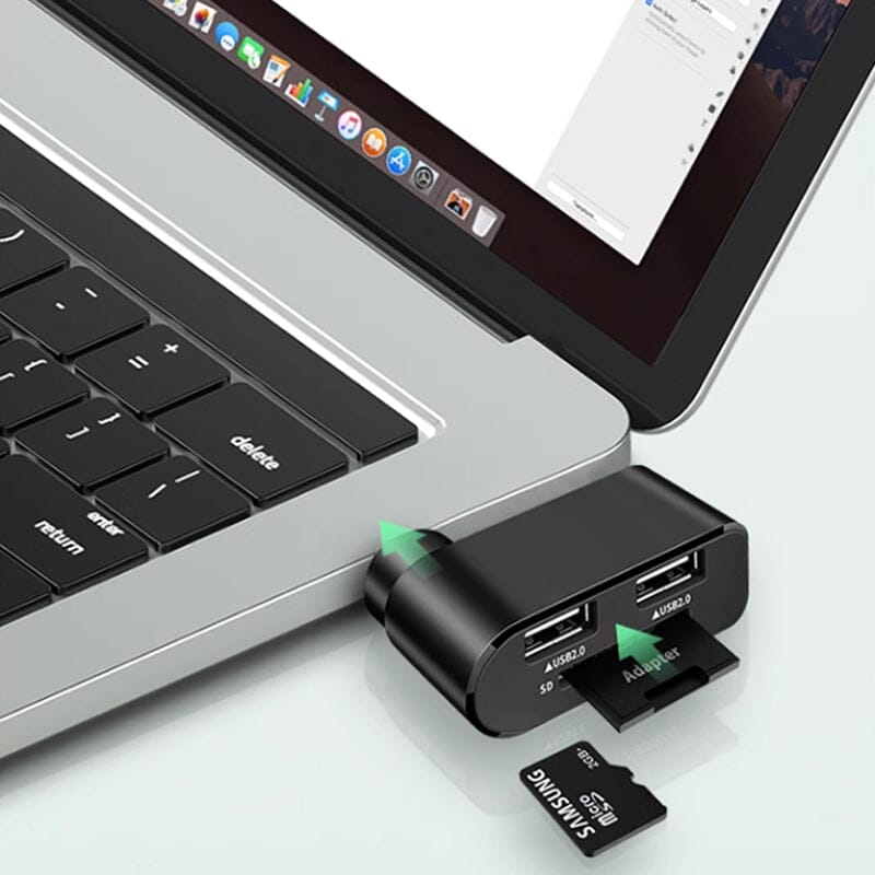 4 In 1 Rotatable USB Hub