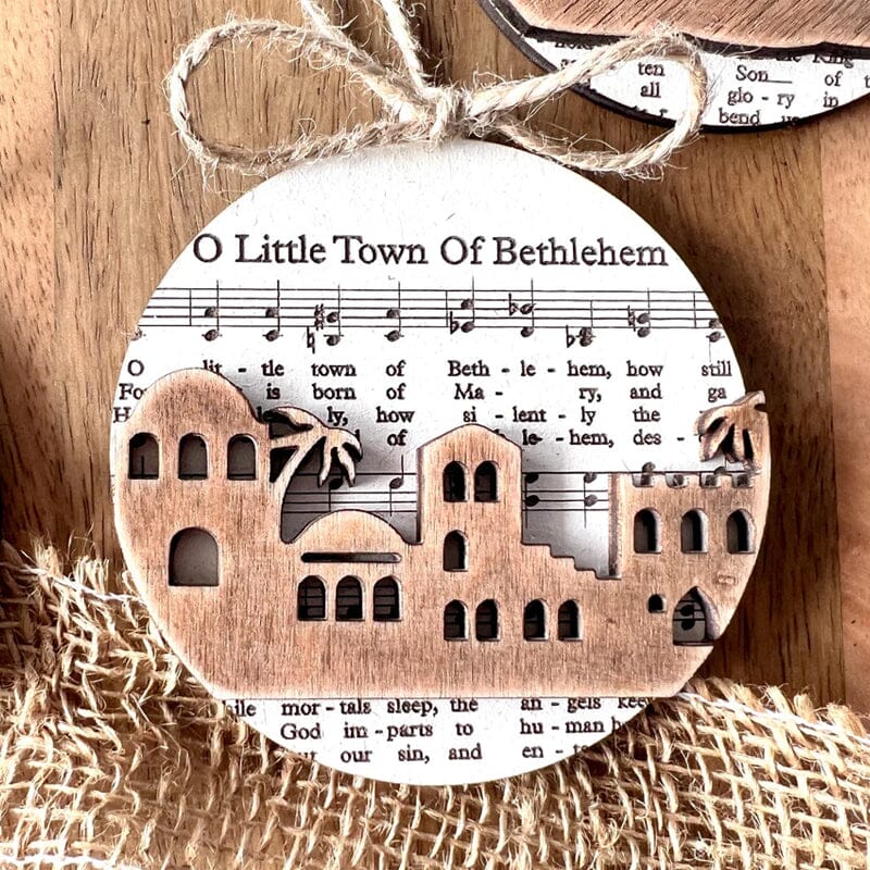 Music Sheet Nativity Ornament