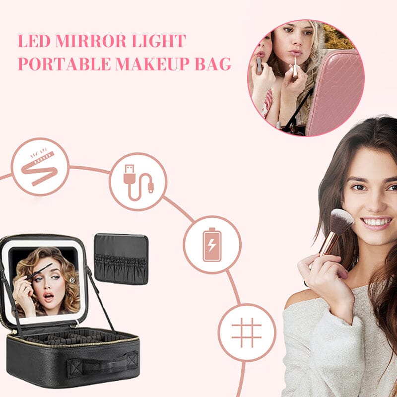 LED Light Portable Makeup Bag