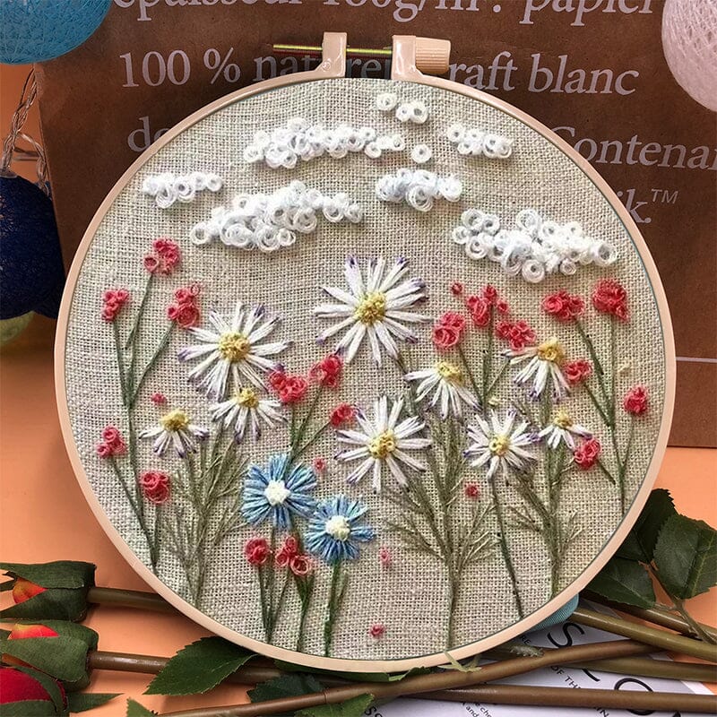 Beginner's Embroidery Hoop Flower Kit