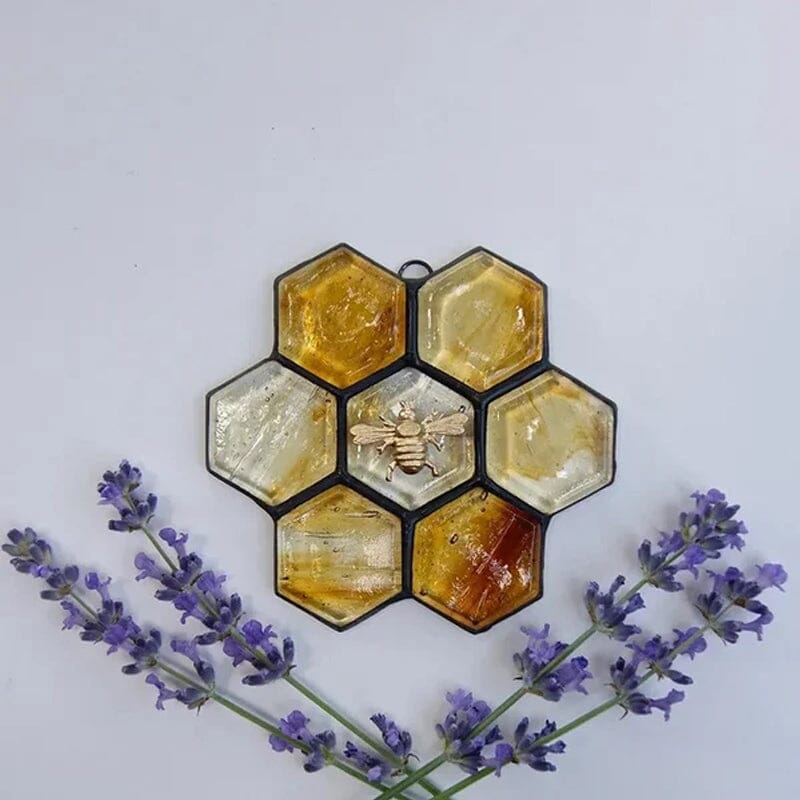 Stained Glass Bee Ornament or Sun Catcher