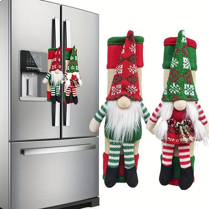 Christmas refrigerator door handle cover