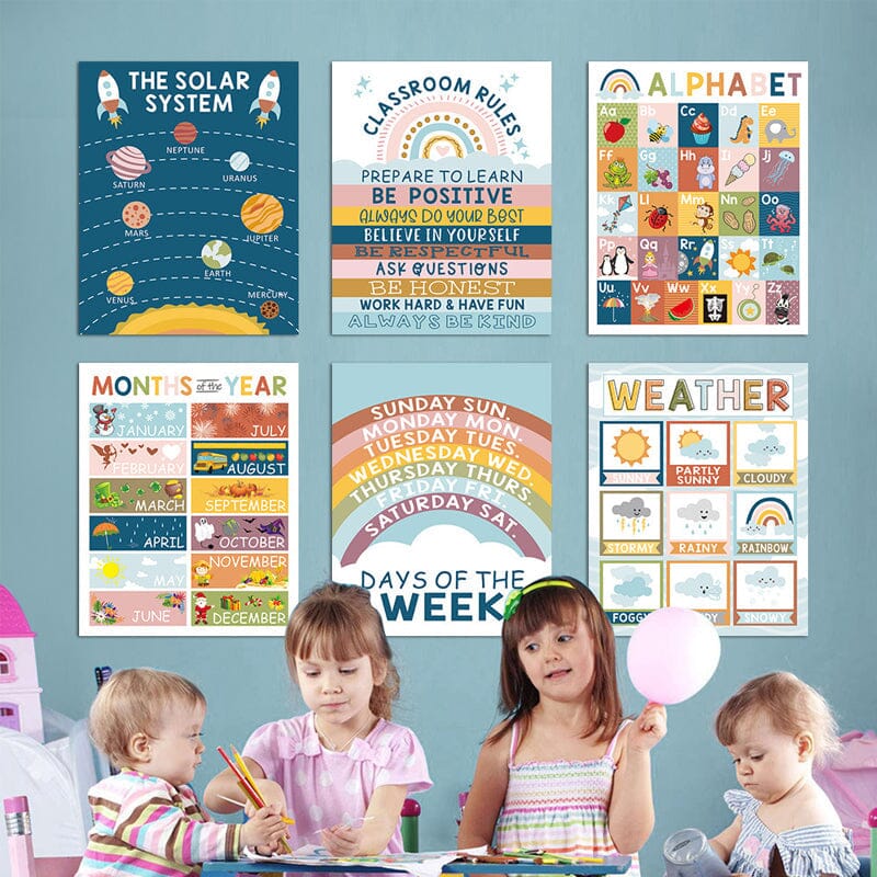 📚Boho PreK Educational Posters 16 pcs