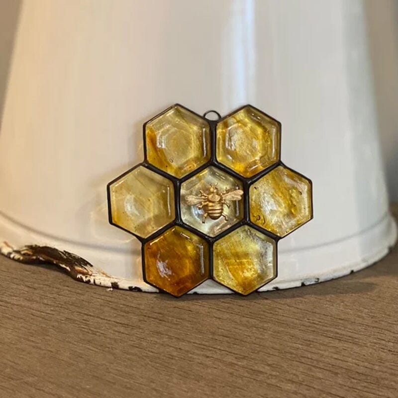 Stained Glass Bee Ornament or Sun Catcher