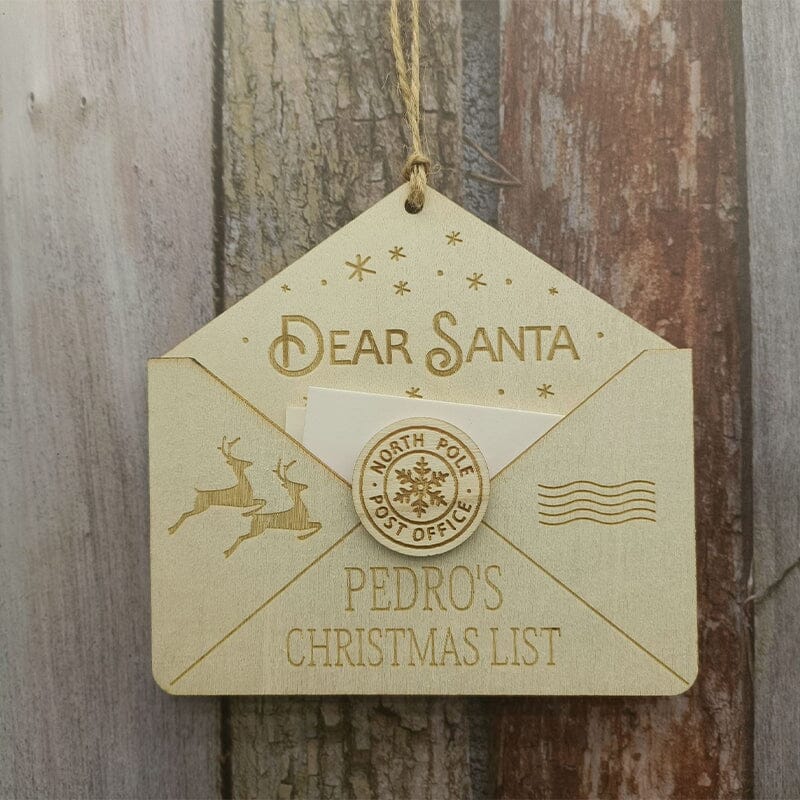 Letter to Santa Christmas Ornament