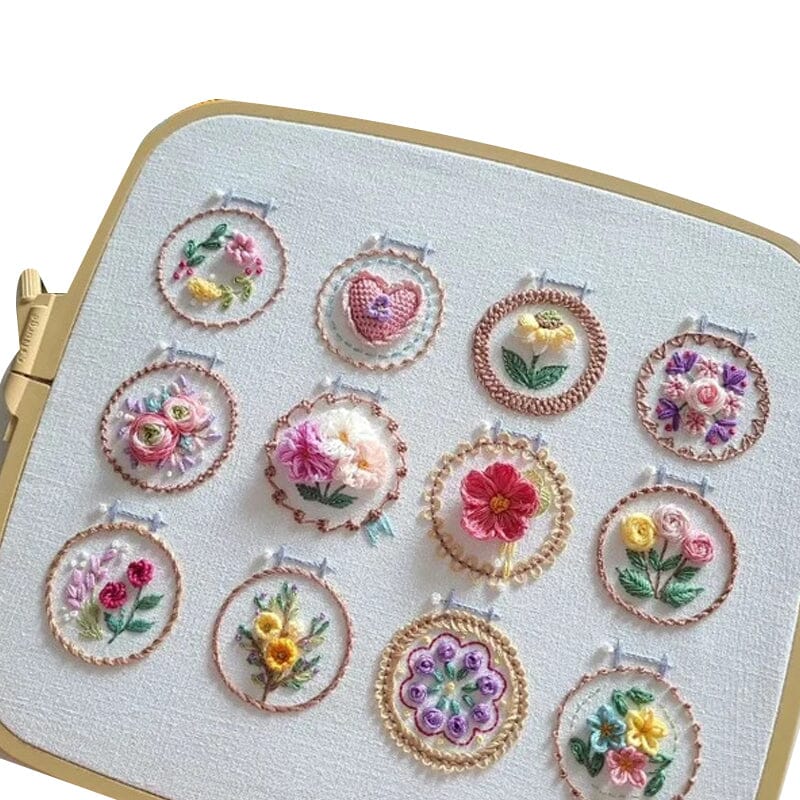 Small Flower Frame Embroidery Kit