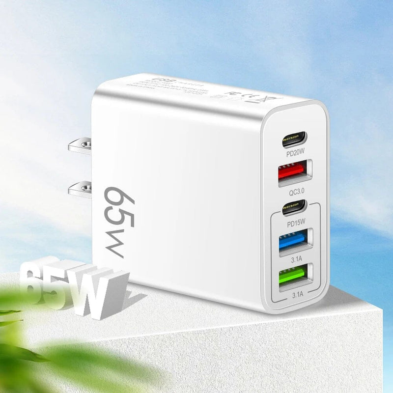 Multi Port Adaptor 65W Fast Charger - US Standard