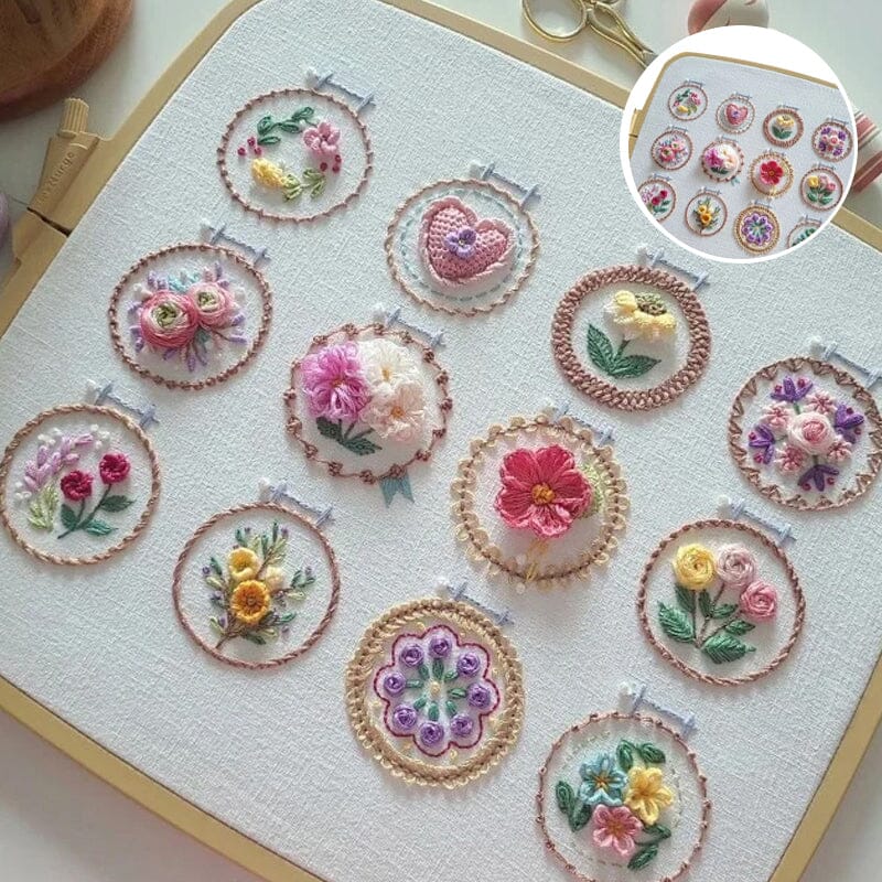 Small Flower Frame Embroidery Kit