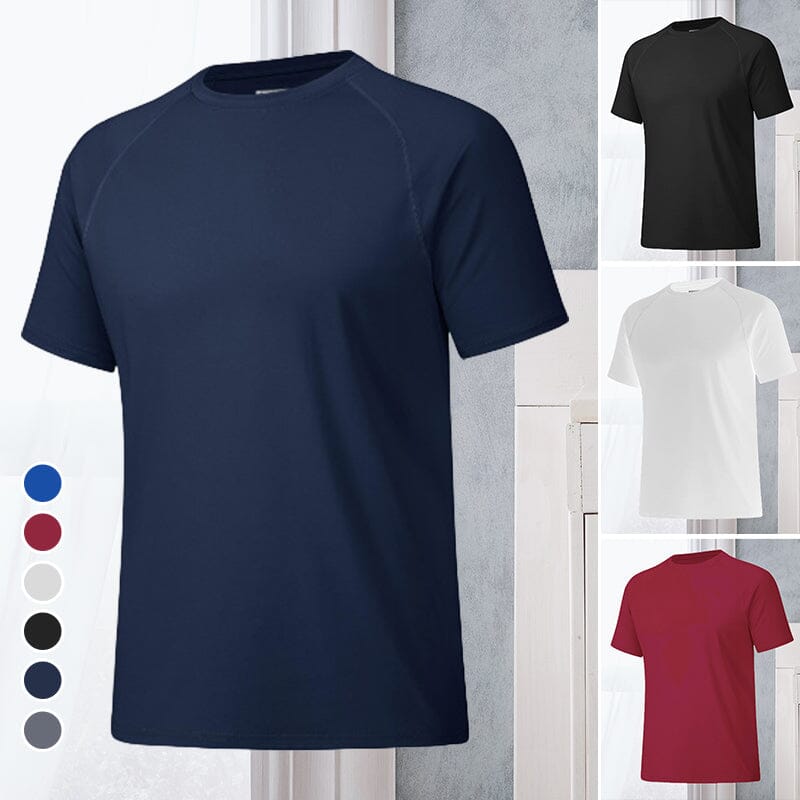 Men's Round Neck Quick Dry Casual Short Sleeve