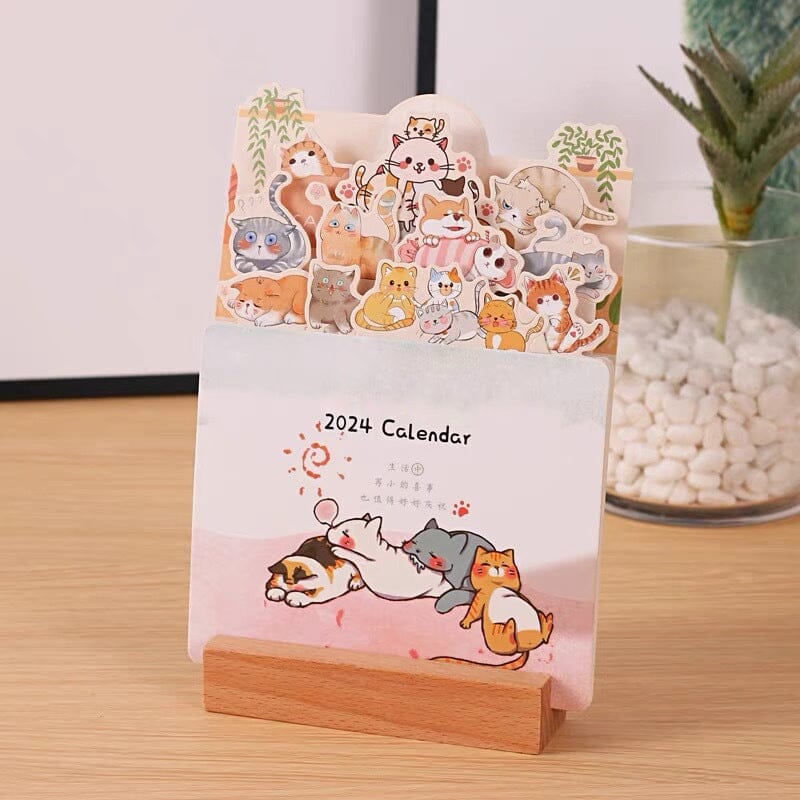 🌷2024 Bloomy Flowers Desk Calendar