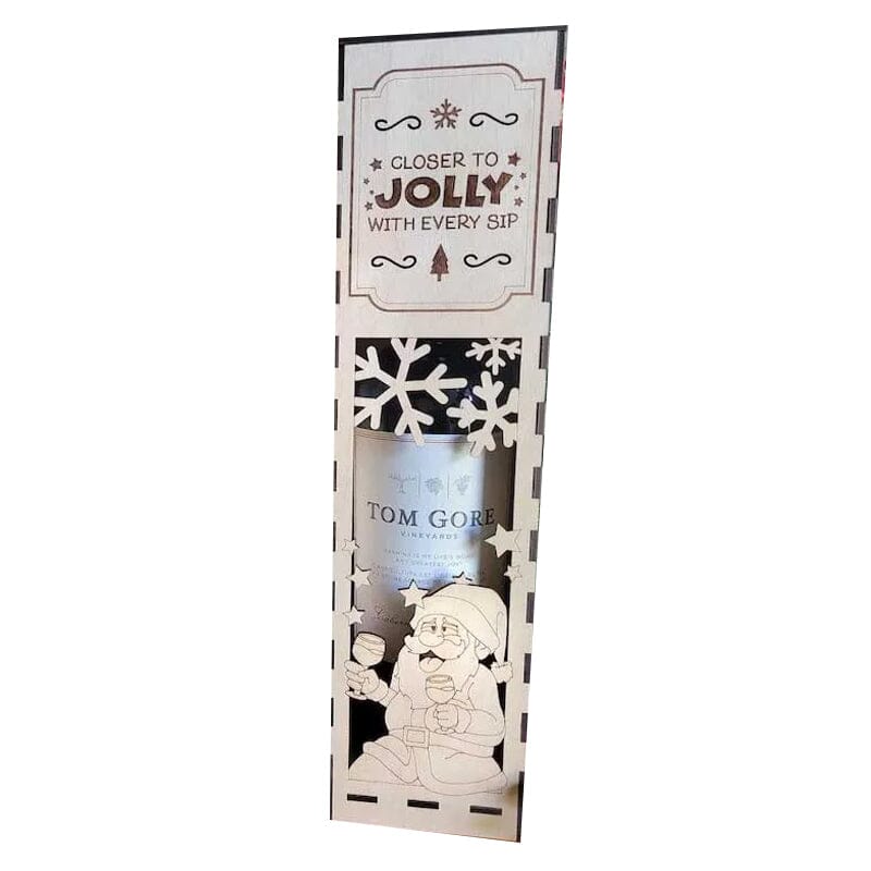 Christmas Funny Wooden Wine Box