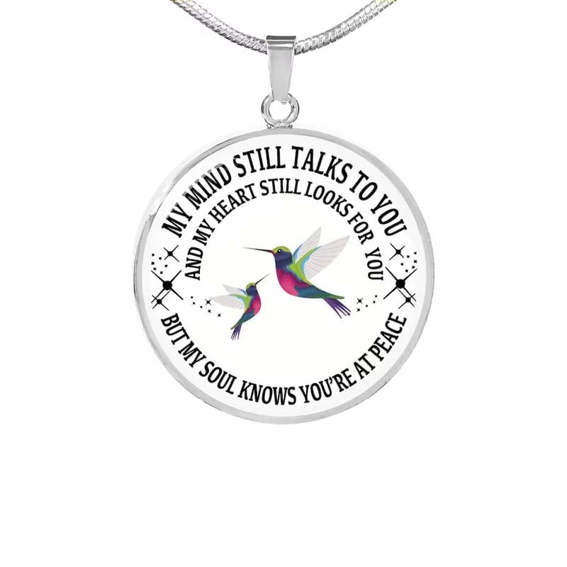 My Mind Still Talks To You Memorial Necklace, In Memory Of Gift