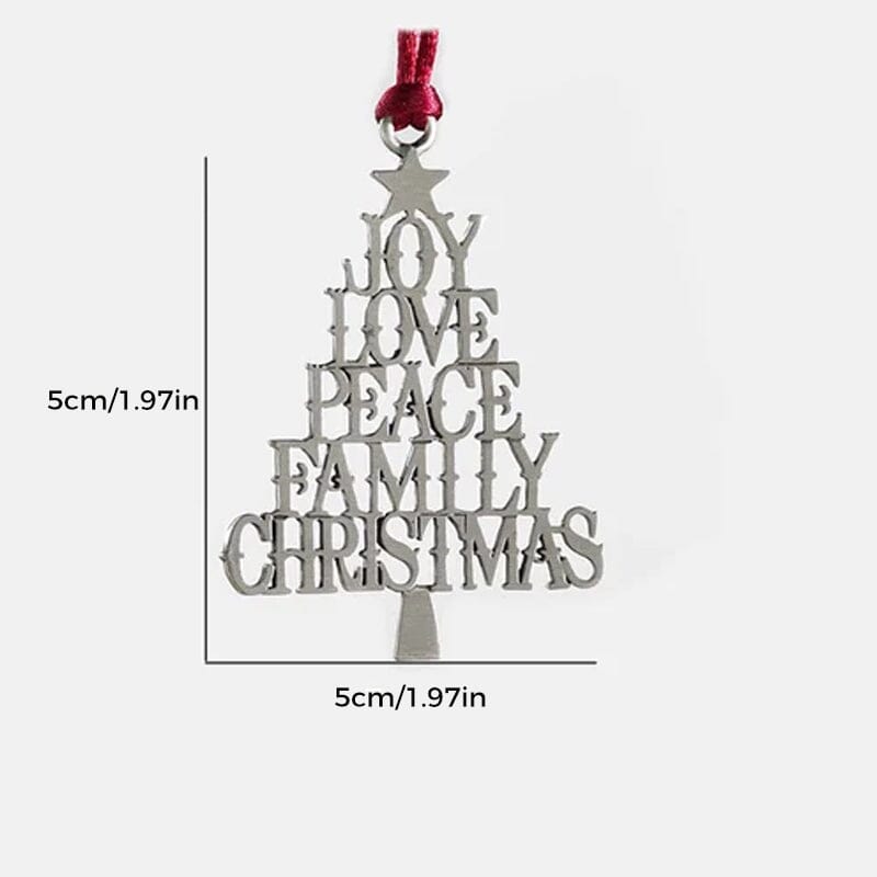 Solid Pewter Christmas Tree Ornament