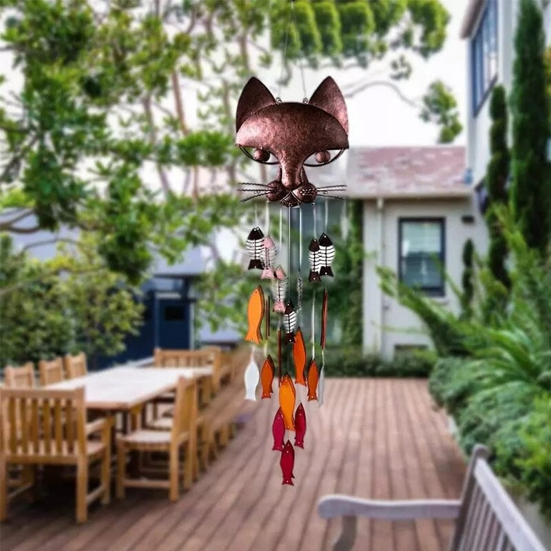 Handicraft Metal Fun Catfish Wind Chime