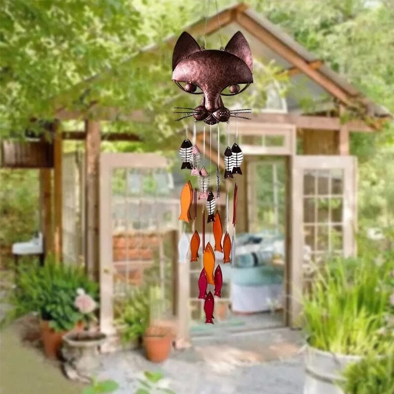 Handicraft Metal Fun Catfish Wind Chime