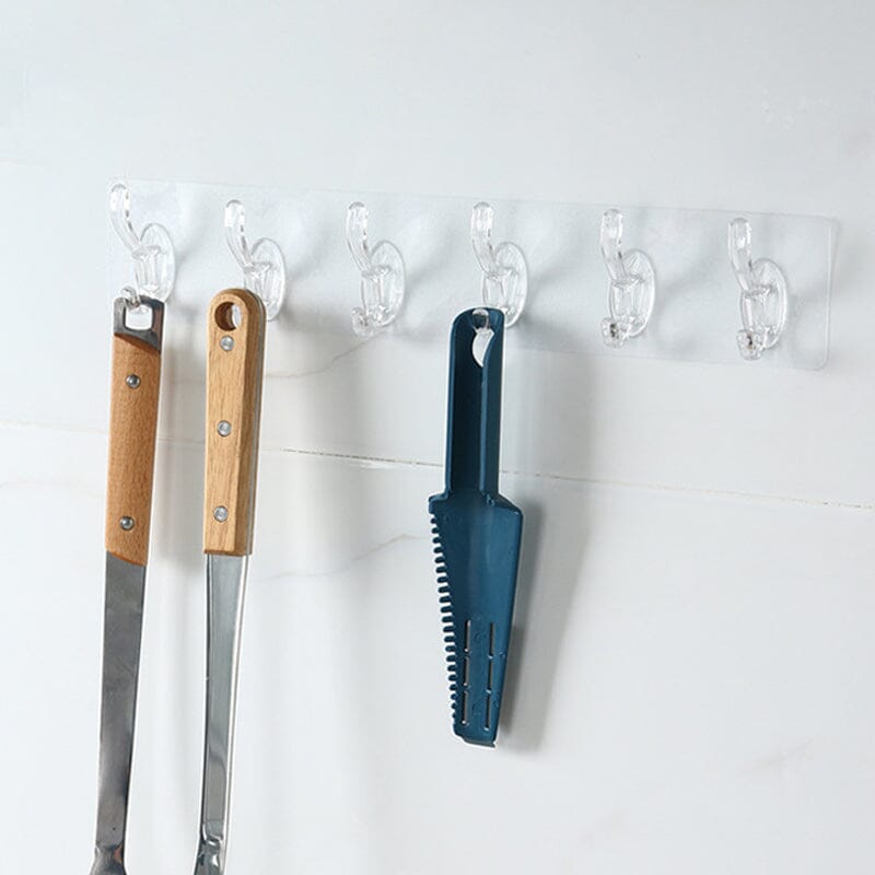 Multifunctional Transparent 6 Hooks