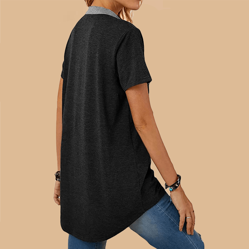 Single Breasted Loose Casual Short Sleeve