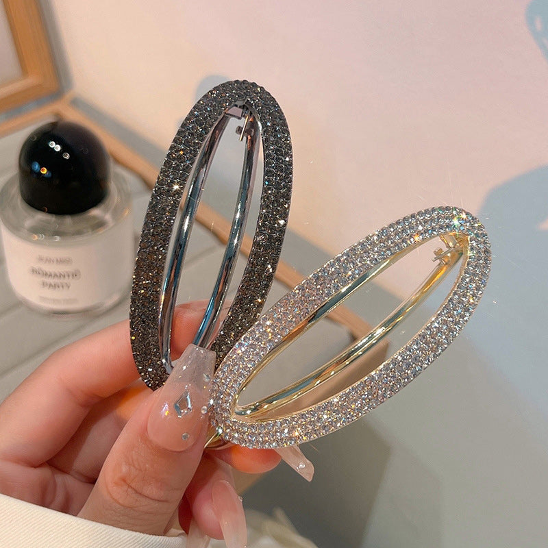 Sparkling Curved Minimalist Hair Buckle