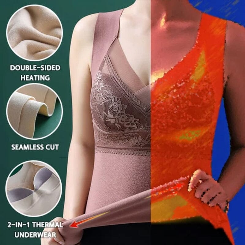 🔖2-in-1 Built-in Bra Thermal Underwear✅