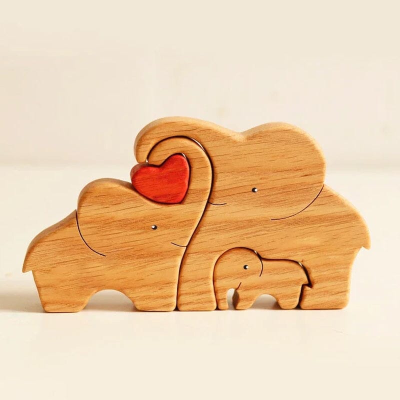 Wooden Elephant Family Puzzle