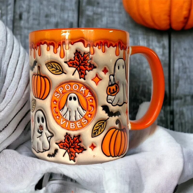 👻Pumpkin Coffee Cup With Ghost