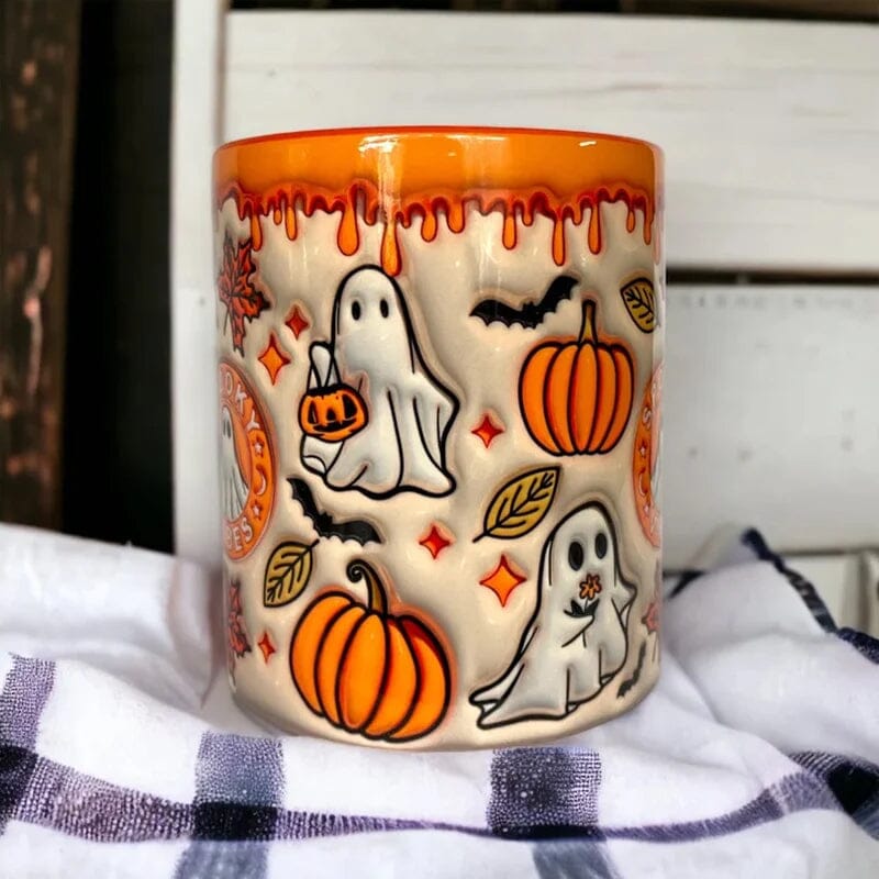 👻Pumpkin Coffee Cup With Ghost