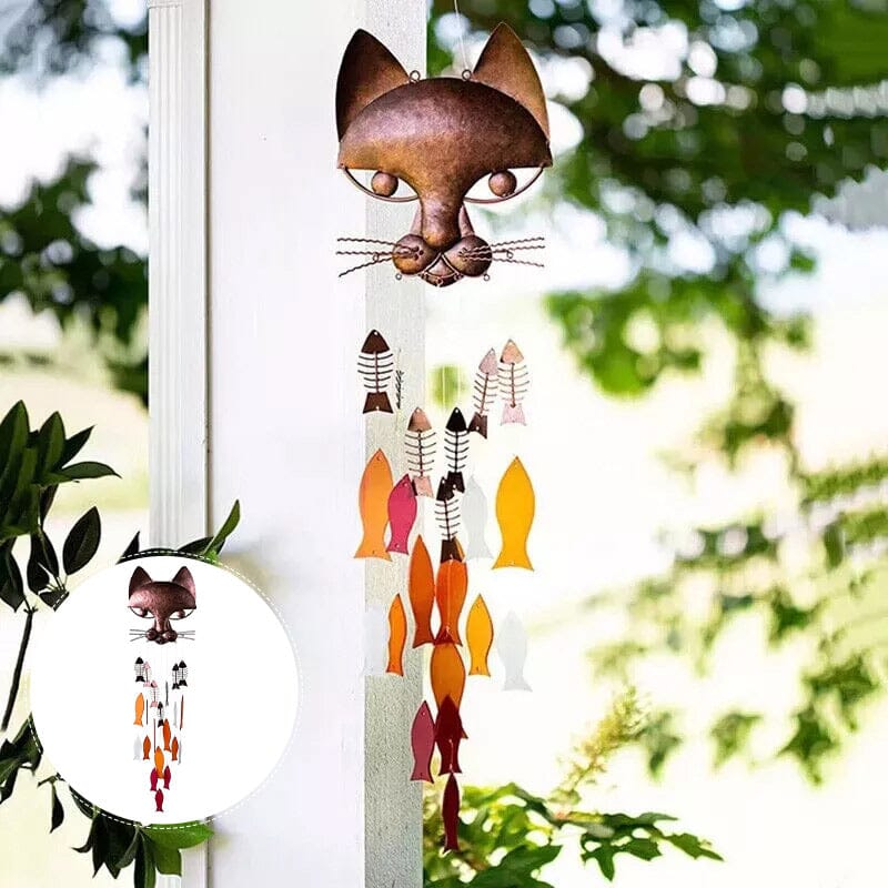 Handicraft Metal Fun Catfish Wind Chime