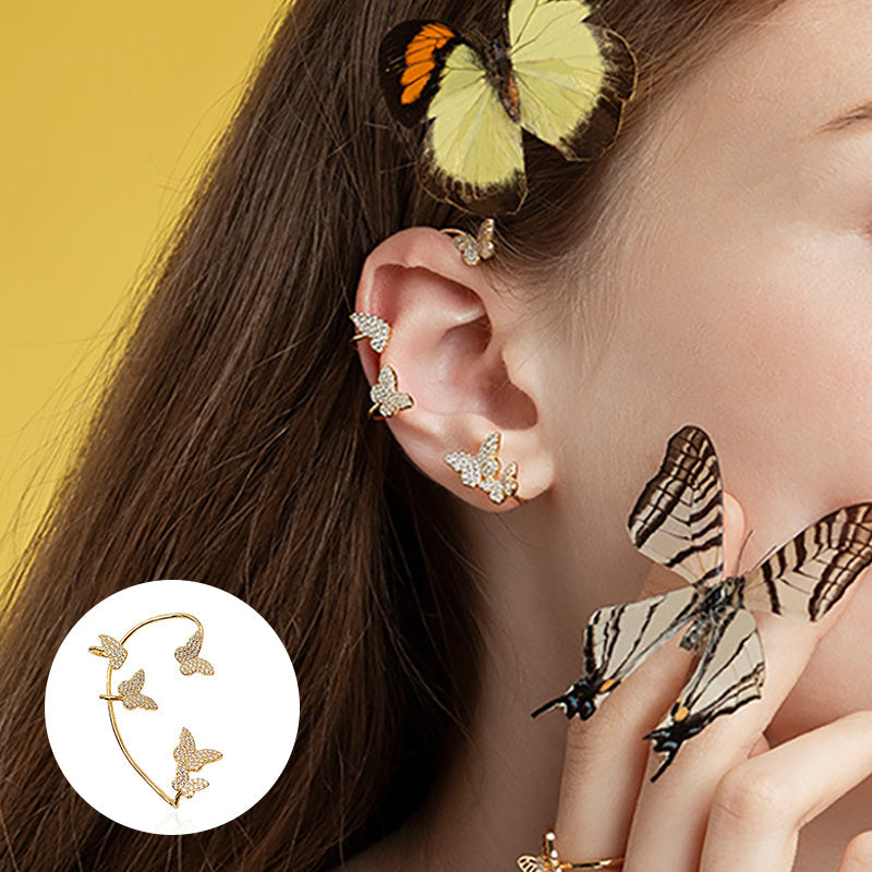 Butterfly Garden Crescent Earrings