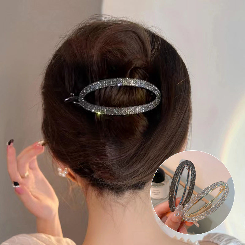 Sparkling Curved Minimalist Hair Buckle