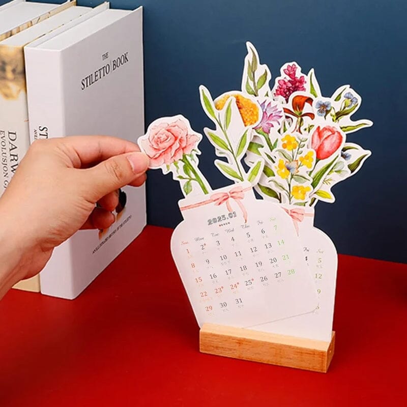 🌷2024 Bloomy Flowers Desk Calendar