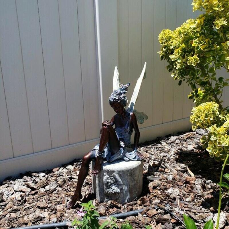 Sitting Fairy Garden Statue