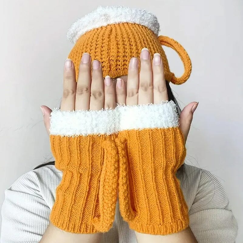 🍺Funny 3D Beer Mug Knitted Glove Gift🎁