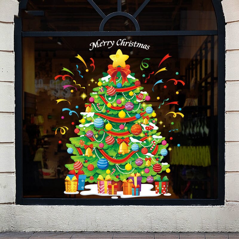 Christmas Window Clings Double-Sided Re-appliable Decoration