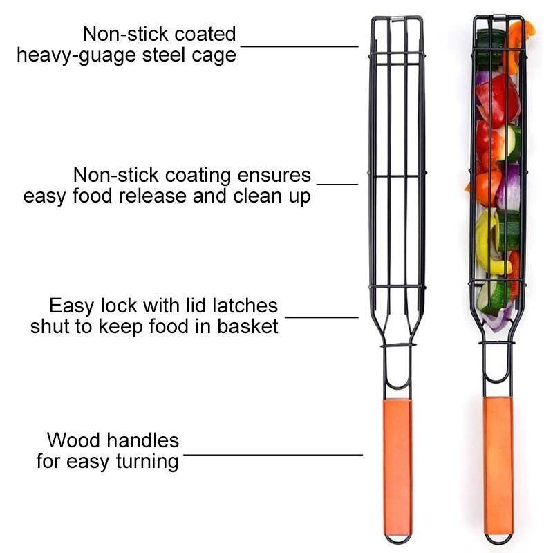 Reusable Kabob Grill Baskets