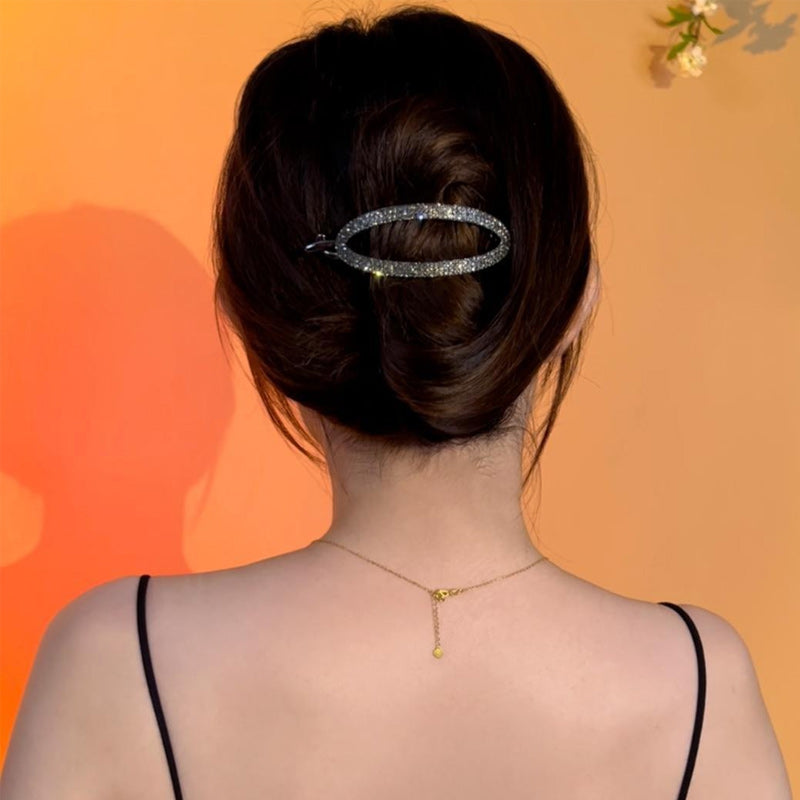 Sparkling Curved Minimalist Hair Buckle