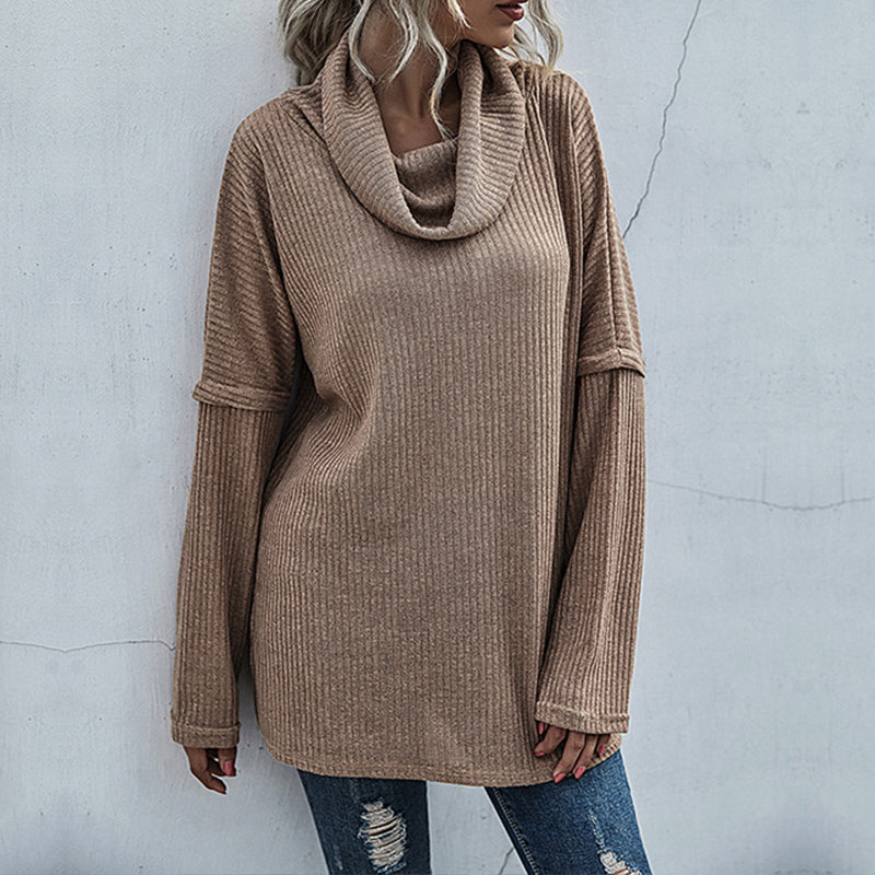 Pile-neck Sweater