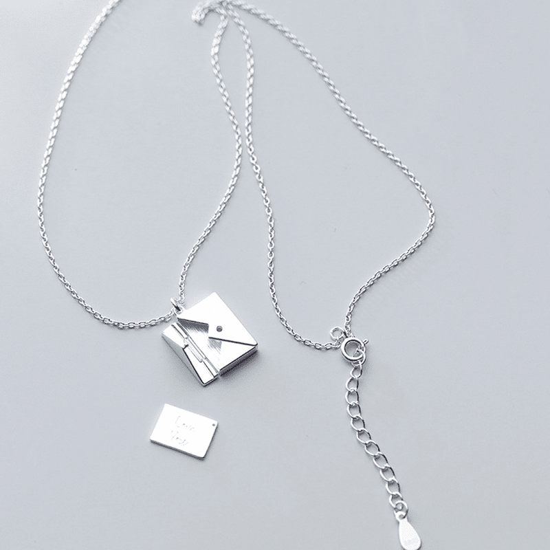 Metal Envelope Necklace