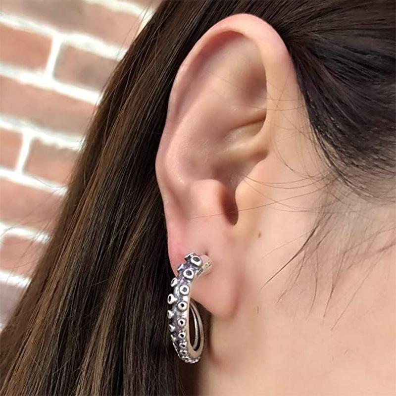 Octopus Hoop Earrings