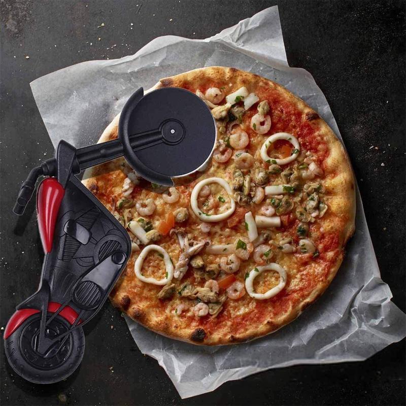 Unique Motorcycle Style Pizza Cutter