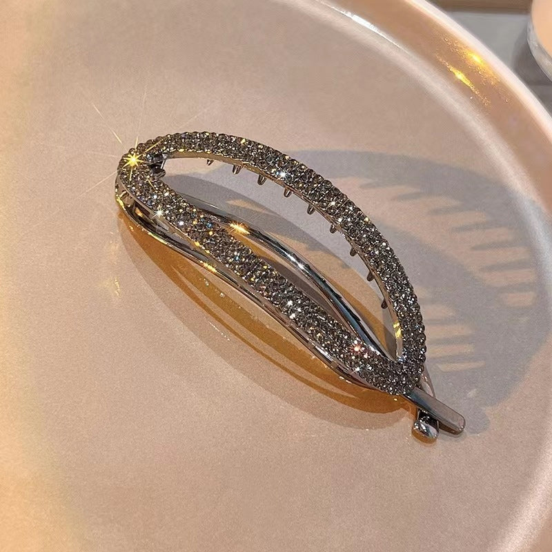 Sparkling Curved Minimalist Hair Buckle